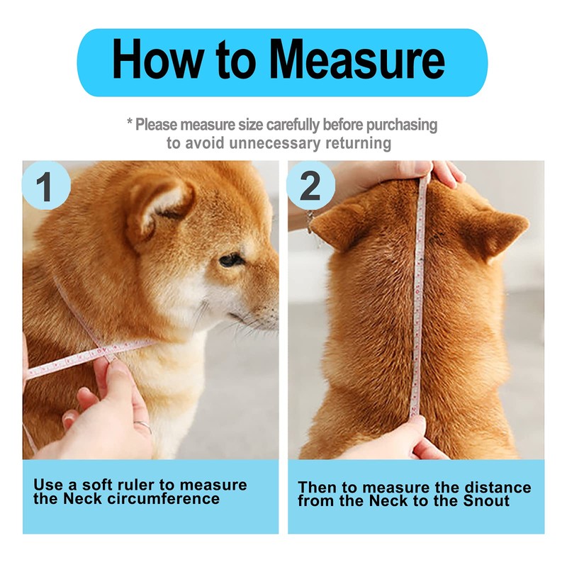 Supet Dog Cone Collar Adjustable After Surgery, Comfortable Pet Recovery
