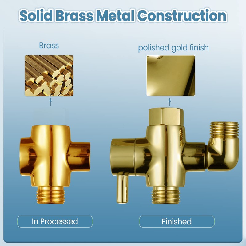 Brass Shower Diverter Valve for Handheld Shower Head and Fixed