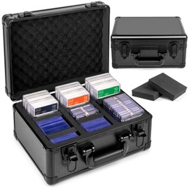ULTRGEE Top Loaders Storage Box, Graded Card Storage Case - Holds up to 300+ Top Loaders, Trading Card Case Sports Card Storage Boxes, PSA Card Case Slab Case Holder