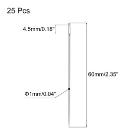 sourcing map 25Pcs Hand Sewing Needles, 2.4 Inch Length Large Eye Stitching Needles Metal Sewing Needle Easy to Thread for Sewing Mending