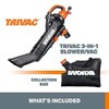 WORX WG505 Trivac 12 Amp 3-in-1 Electric Leaf Blower/Leaf Vacuum/Mulcher,