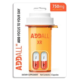 AddAll XR 750mg, Energy Focus Concentration, 10 Packs - 20 Capsules - FREE SHIP