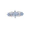 Faship Gorgeous Light Blue Rhinestone Crystal Flora Hair Barrette Clip