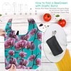 BeeGreen 12 Packs Flower Reusable Grocery Bags Reusable Tote Bags