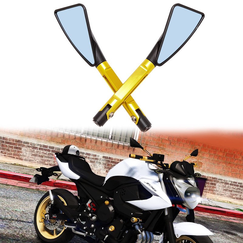 JMTBNO Universal M8 M10 Motorcycle Rear View Mirrors Handle bar