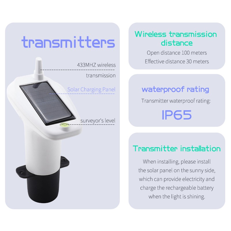 Ultrasonic Level Sensor Water Tank Wireless WiFi Liquid Level Meter