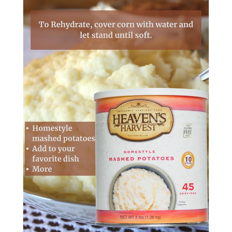 Heaven's Harvest Freeze-Dried Emergency Survival #10 Can (Mashed Potato)