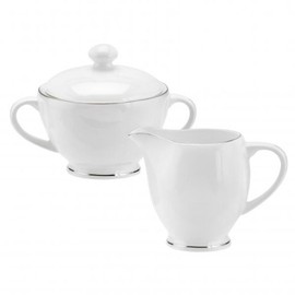 Portmeirion Home & Gifts Royal Worcester Serendipity Platinum Sugar and Cream Set