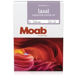 Moab Lasal Exhibition Luster 300, Archival Luster 300 gsm, 11 mil., Inkjet Paper 4x6, 50 Sheets by Moab