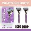 FOREVER GEM Women’s Razor with 2 Handles & 10 Razor