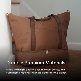Lo & Sons Catalina Deluxe - Premium Recycled Poly - 40L Capacity (Duffel Bag for Road Trips | Carry On Travel Bag | Weekender Bag | Hospital Bag With Shoe Compartment | Gym Bag For Men or Women)