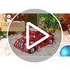 ASVEL 17 cm Camión Casa de Campo Rojo, Decoracion Navidad