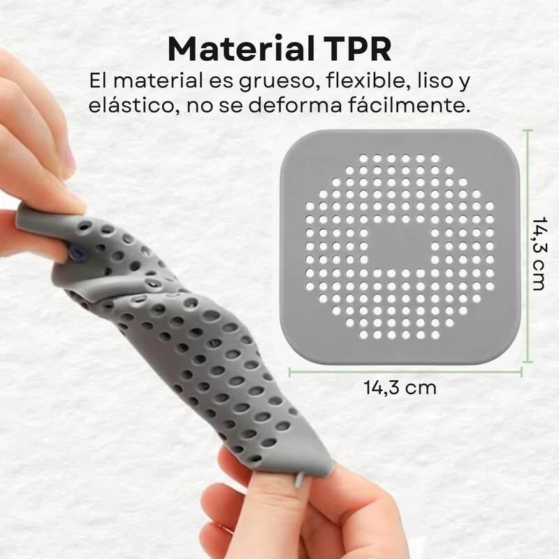 10 Filtros Multifuncionales Silicona para Desagüe Ventosa Coladera Drenaje Captador