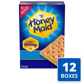 Honey Maid Honey Graham Crackers 14.4oz Pack of 12 Sweet Whole Grain Snacks