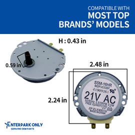 Enterpark DE31-10172C Microwave Turntable Motor SSM-16HR Replacement Part for GE Replaces 41208011 MDPJ030BF