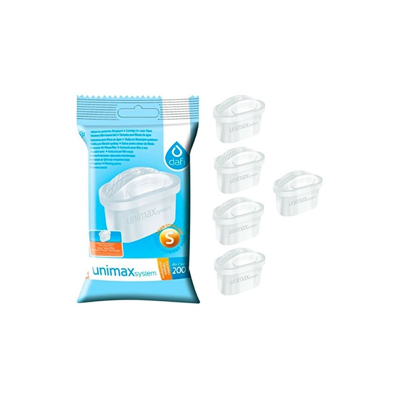 DAFI Universelle Wasserfilterpatronen Wasserfilter, Plastik, Weiß, 5 Stück (1er Pack),