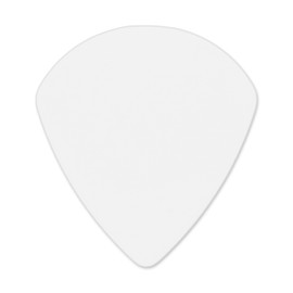 Exotic Plectrums Delrin White Guitar Or Bass Pick - 1.0 mm Heavy Gauge - Jazz XL Shape - 12 Pack