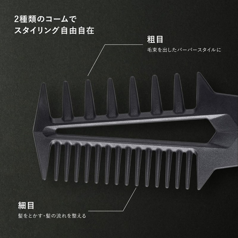 AUGER HC2307 Men's Hair Design Comb, Comb, 2-Way Hair Styling