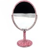 Bestbling Bling Bling 6-Inch Double-Sided Tabletop Makeup Mirror, Oval Metal
