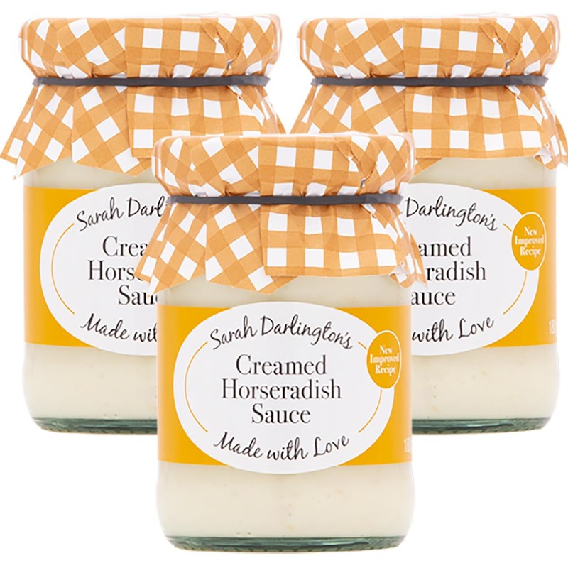Mrs Darlington's Creamed Horseradish - 180g - Pack of 3