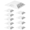 QWORK Road Reflectors, Pack of 10-4x4 Inch High-Reflectivity Driveway Reflectors