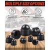 Jeboler Plastic Caps Screw Caps M6, Pack of 25 Black