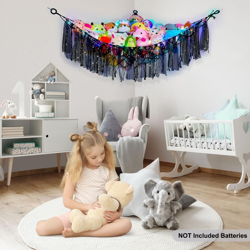 MHJY Toy Hammock Stuffed Animals Storage Net Soft Cuddly Toys