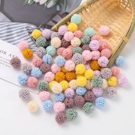DAHI Pompoms - Colourful, Fluffy Plush Balls - Pompom Set for DIY Creative Crafts