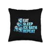 Eat Sleep Icebath Repeat Cold Plunge Recovery Ice Cubes Throw