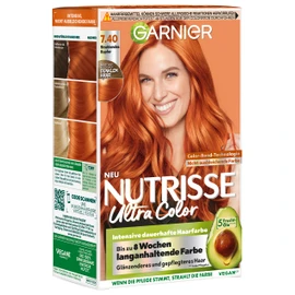 Garnier Nutrisse Nourishing Intensive Tint with Nourishing Fruit Oils, Colouration with 8 Weeks Hold, Colour Sensation Hair Colour, 7.40 Radiant Copper