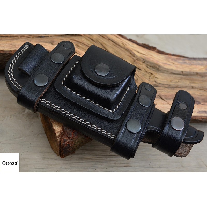 Ottoza TOP Grain Leather Knife Sheaths for Fixed Blade Knives,