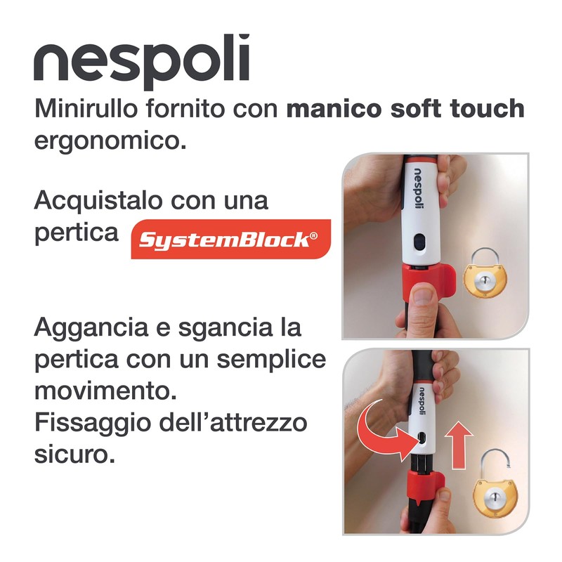 Nespoli - Mini Rullo per Pittura 11cm Trattato al Teflon