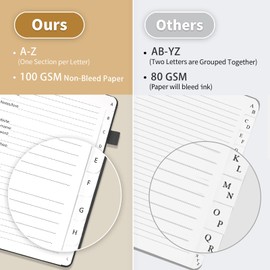 Password Book with Alphabetical Tabs, Hardcover Password Keeper, Password Notebook Organizer for Computer and Internet Address Website Login, Gifts for Home and Office, 5.3''x 7.7''- Black