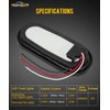 Partsam 2Pcs 6 Inch Oval Red Led Trailer Tail Lights