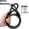 Security Cable with Loops 5.9ft/180cm,8mm, Braided Steel Cable, Bike Chain