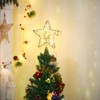Christmas Star Tree Topper, 10.0 in Gold Glittered Star Tree