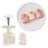 Mooncake Press Molds，Hand Press mooncake Dessert DIY with Stamps Flower