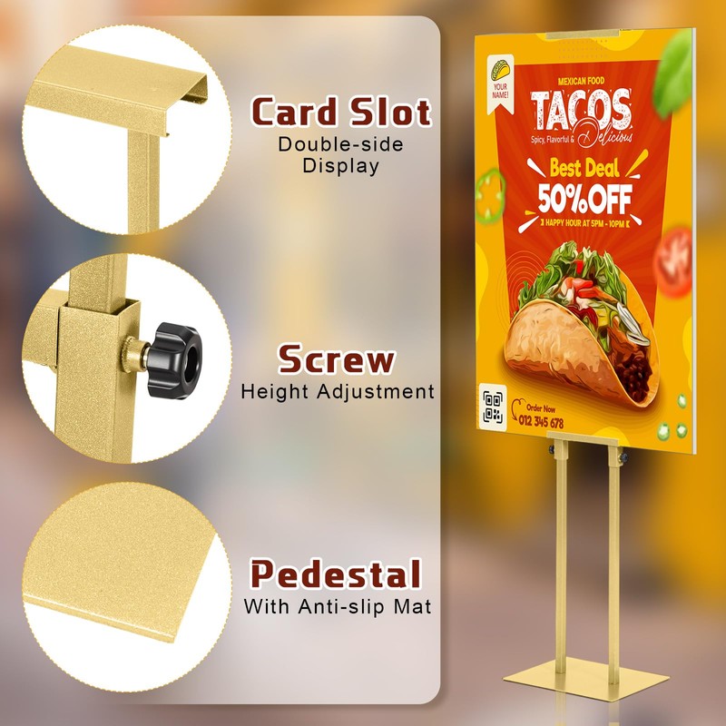 Thyle Heavy Duty Poster Stand Height up to 75" Welcome