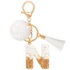 MWOOT Keyring Letter Pompom Tassels, N