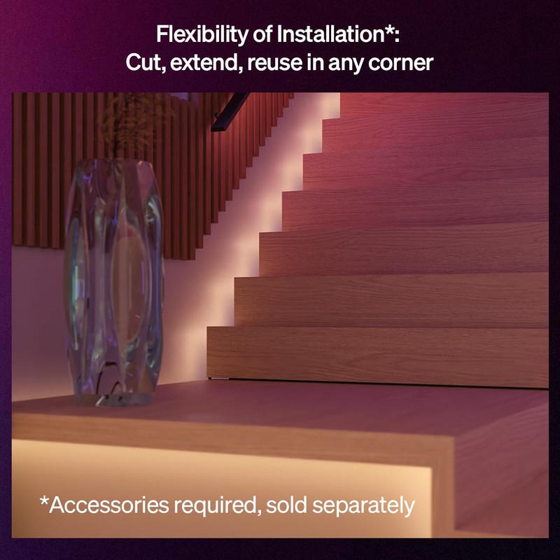 Hue Flux 3-Meter LED Strip Light, 1200 lm, Vibrant Color