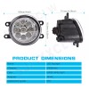 SJMYXCLW Pair LED Fog Lights for 2012-2021 Toyota Tacoma 4Runner