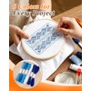 eZAKKA 51 Pack Blue Sashiko Kit with 30 Templates, 9