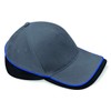 Beechfield B171 Teamwear Competition Cap - Graphite Grey/Black/Bright Royal