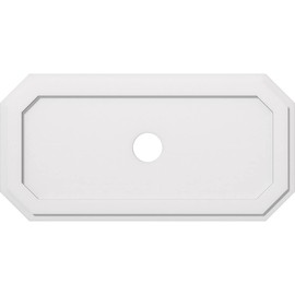 Ekena Millwork CMP40X20ED-04000 Emerald Architectural Grade PVC Contemporary Urethane Ceiling Medallions 40"W x 20"H x 4"ID x 14"C x 1"P