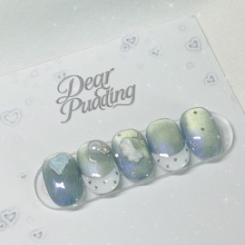 [Handmade Nail Tips] Summer Catch Nail Tips - Long Oval / [수제네일팁] 여름캐치 네일팁 - 롱오벌