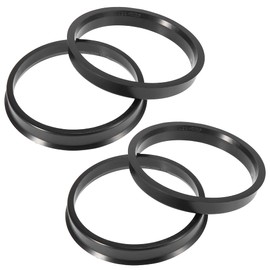 X AUTOHAUX 4 Pieces Plastic Centring Rings Spacer Rings for Universal 67.1-74.1 mm Black