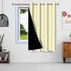 ggaimwf 53"x 69" Chevron Eyelet Curtain Yellow Stripes Geometric Arrow