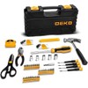 62-Piece Household Tool Set：Small Basic Home Tool Kit with Plastic