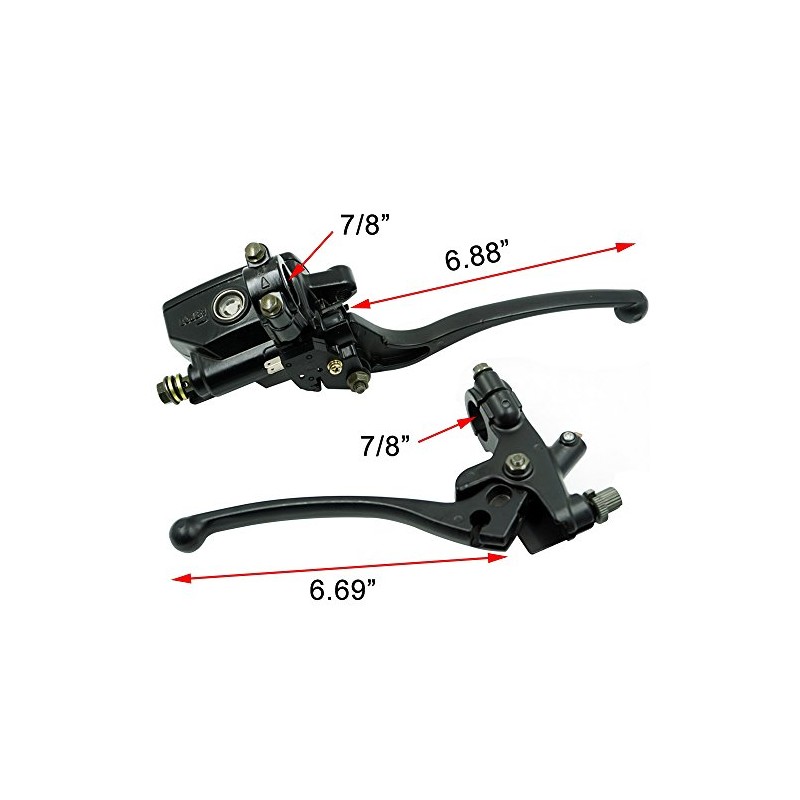 Feiteplus Universal Motorcycle 7/8" 22mm Handlebar Brake Master Cylinder Clutch