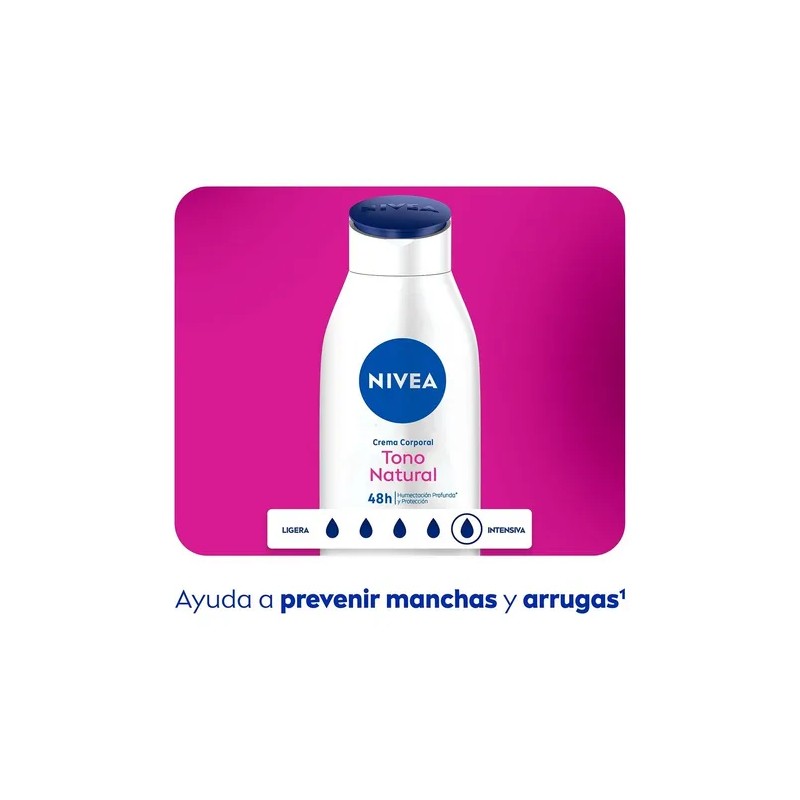 Cremma Corporal Nivea Tono Natural Satín Uva/uvb 400ml